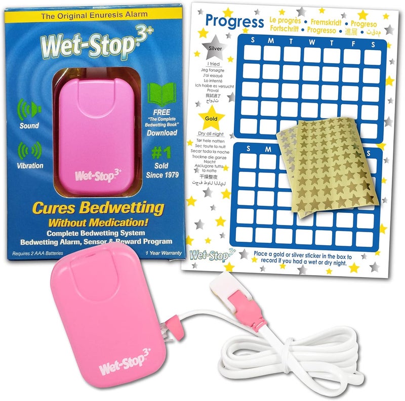 Wet-Stop 3 Bedwetting Alarm (Pink) with 6 Alarms & Vibration for Potty Training - Image 2
